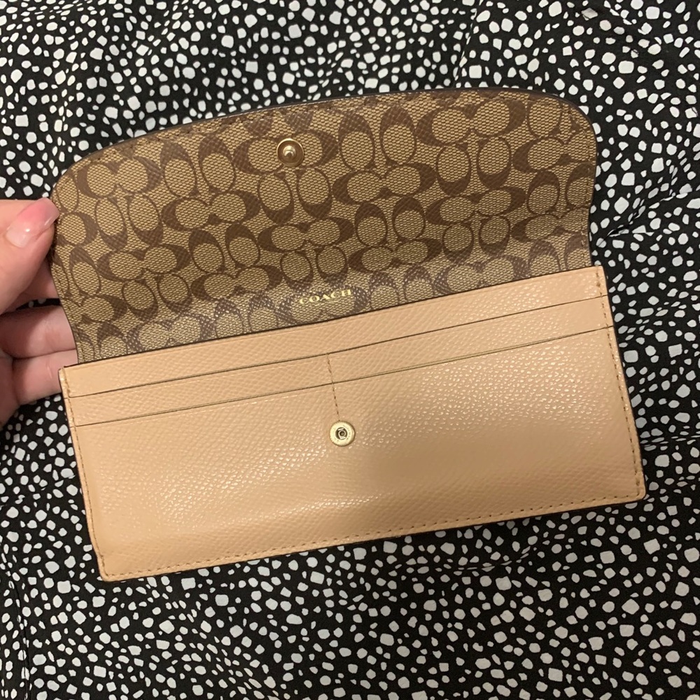 Coach Slim Envelope Wallet Crossgrain Saddle